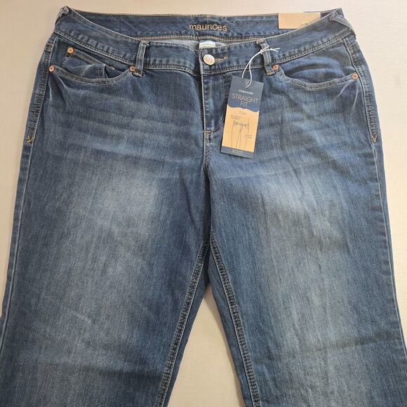 Maurices Ellie Jeans Women's 15 / 16 Reg Blue Medium Wash Straight Fit NWT - Picture 13 of 16